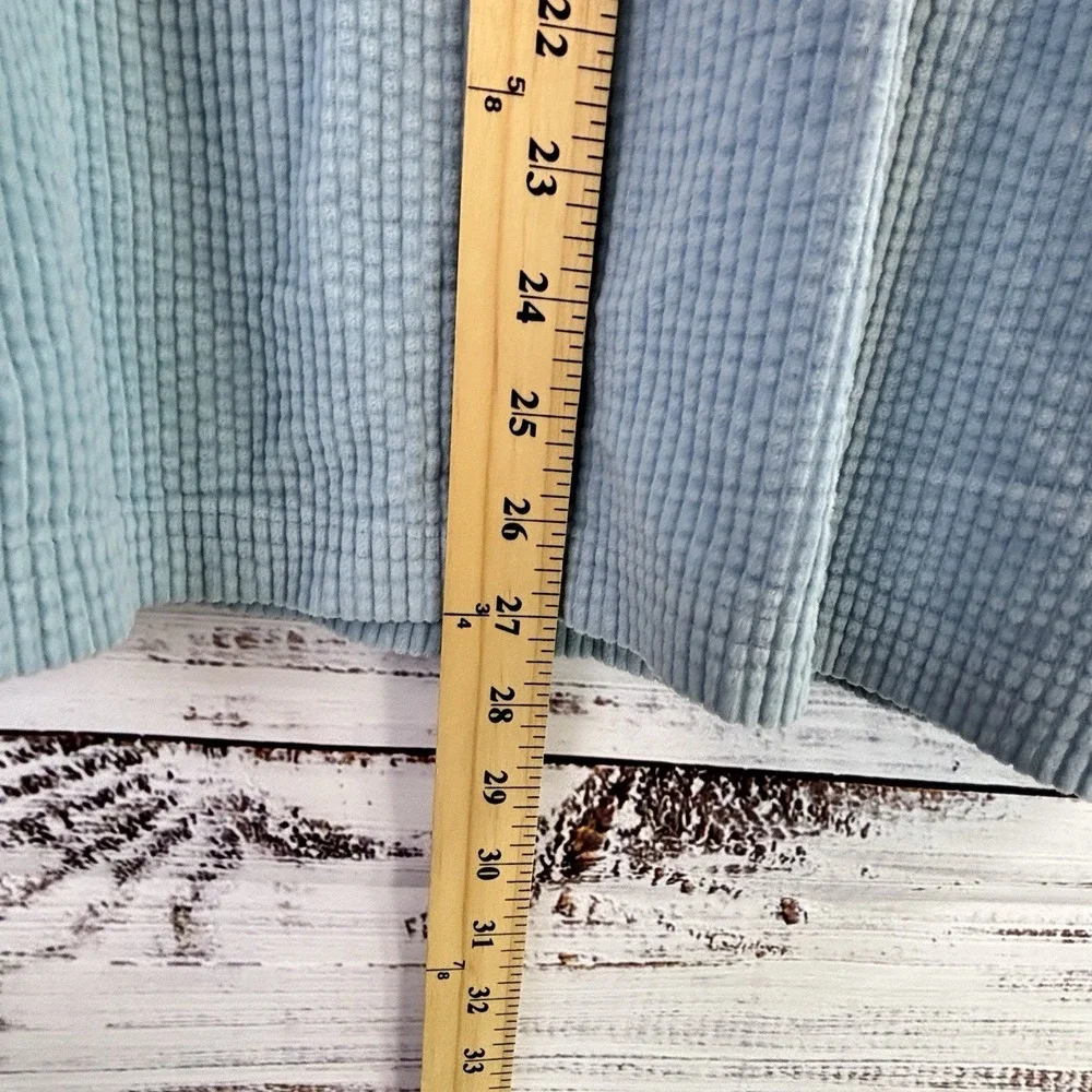 LL Bean Shacket M Light Blue Wide Wale Corduroy Button Up Shirt Jacket Cotton